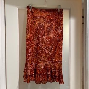 3 for $15 beautiful orange skirt. Midi length